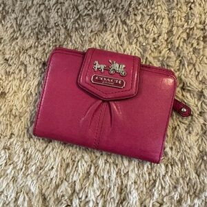 Coach Pink Leather Wallet